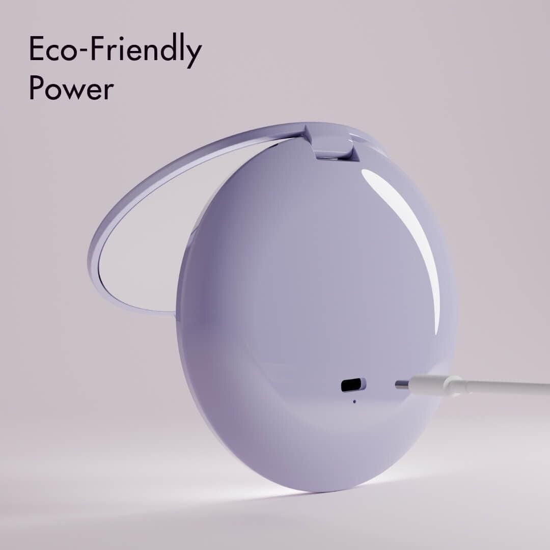 Mini Taylor 4-Inch Lighted Makeup Mirror - Dual Magnification & 3 Light Settings