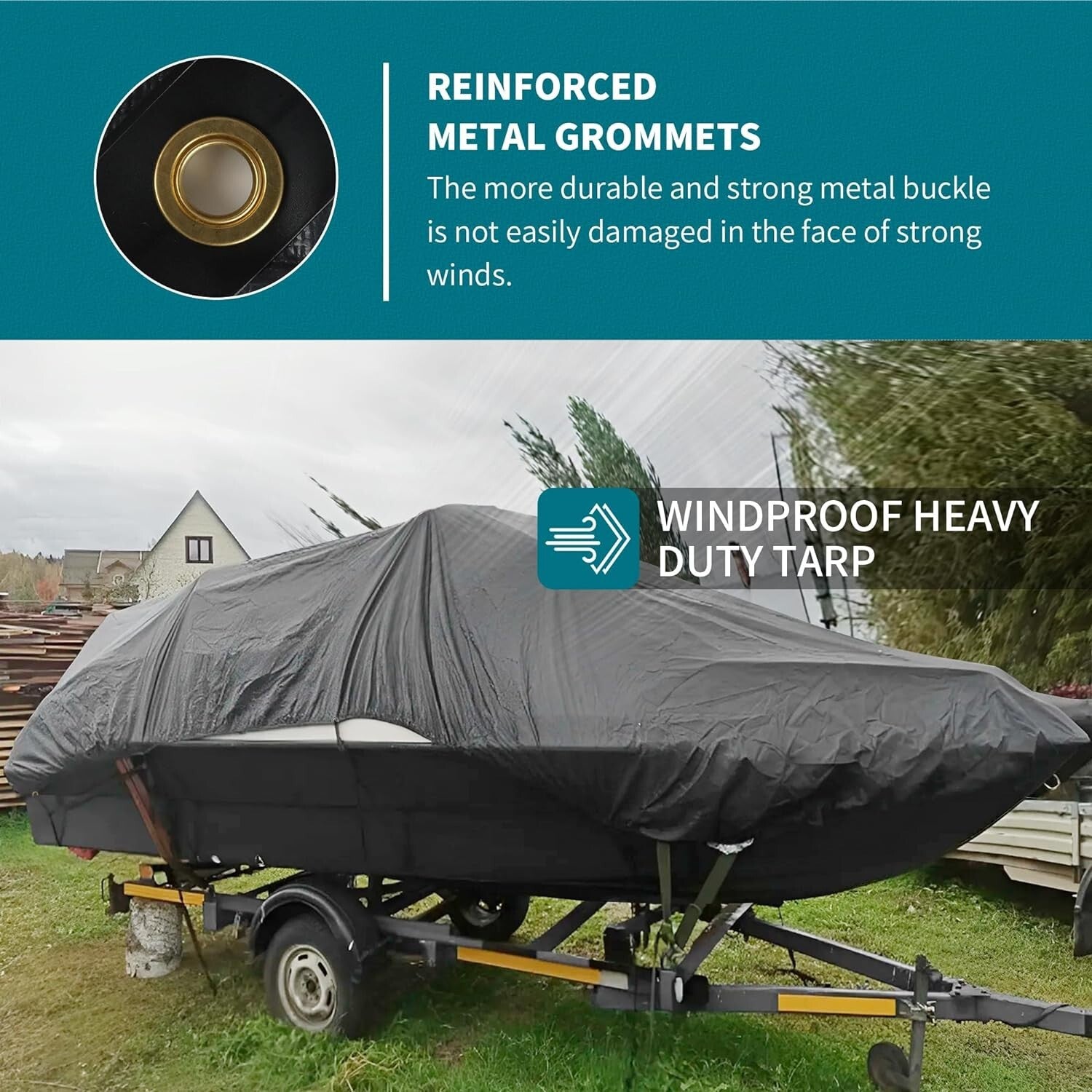 All-Weather 10x10 Feet Heavy Duty Tarp - Waterproof, UV and Tear Resistant