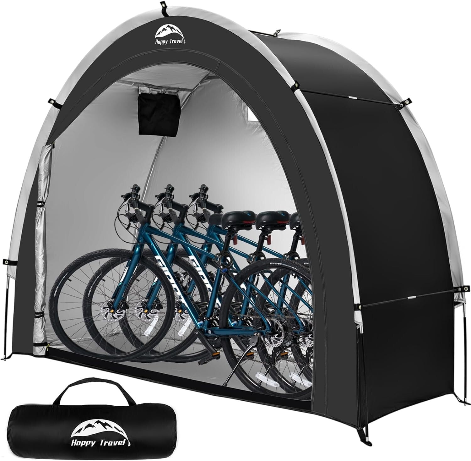 Durable 210D Waterproof Bicycle Storage Tent with Quick Setup - Fits 2-3 Bikes