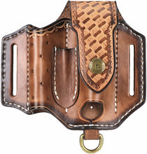 Load image into Gallery viewer, Genuine Leather EDC Tool Organizer with 3 Pockets - Perfect for Everyday Carry