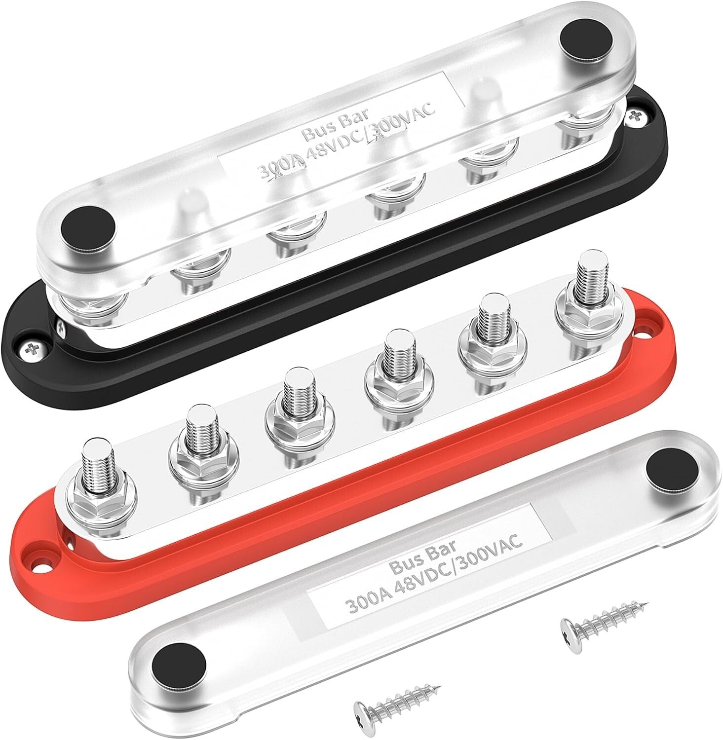 Heavy-Duty 300A Terminal Block with Polycarbonate Cover - Ideal for All Vehicles
