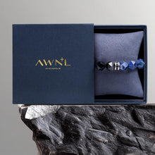 Load image into Gallery viewer, Men's Protection Bracelet: 10mm Gemstones with Sterling Silver Centerpiece