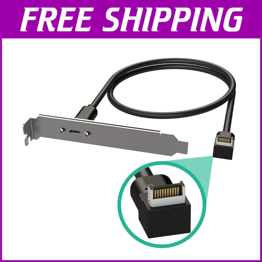 Secure USB-C Internal Extension Adapter with Gold-Plated Connections - 80cm