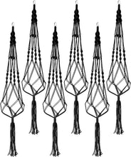 Load image into Gallery viewer, Versatile Macrame Plant Holder 6-Pack - Holds Pots Up to 12" - Outdoor &amp; Indoor