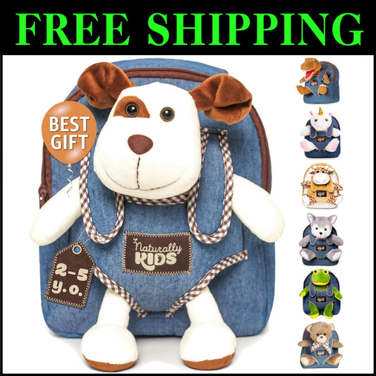 Adorable Toddler Dog Backpack with Padded Straps – Ideal for Young Explorers