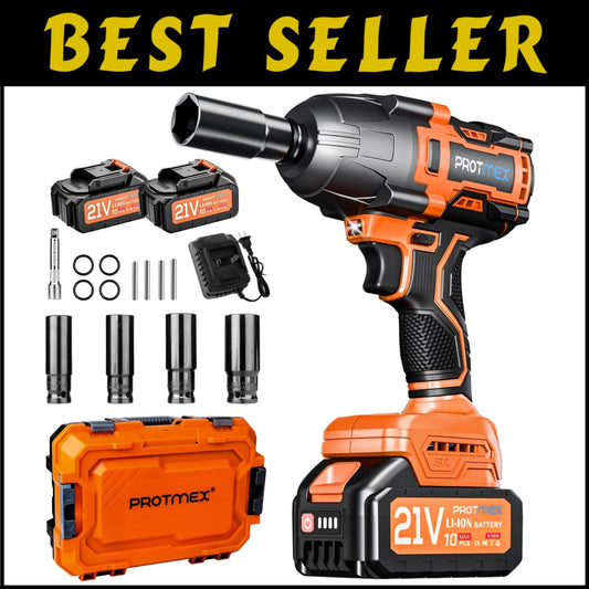 Compact 900 Ft-lbs Cordless Impact Wrench with Adjustable Torque Features