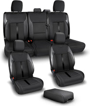 Load image into Gallery viewer, Premium Black Leather Seat Covers for 2021-2025 F150 STX &amp; 2023-2025 F250 Crew