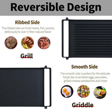 Load image into Gallery viewer, Upgrade Your Cooking with 19.6" Cast Iron Griddle Compatible with GE Stoves