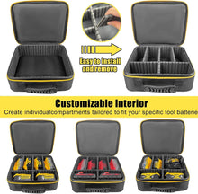 Load image into Gallery viewer, Durable Portable Battery Organizer with Customizable Interior for Power Tools