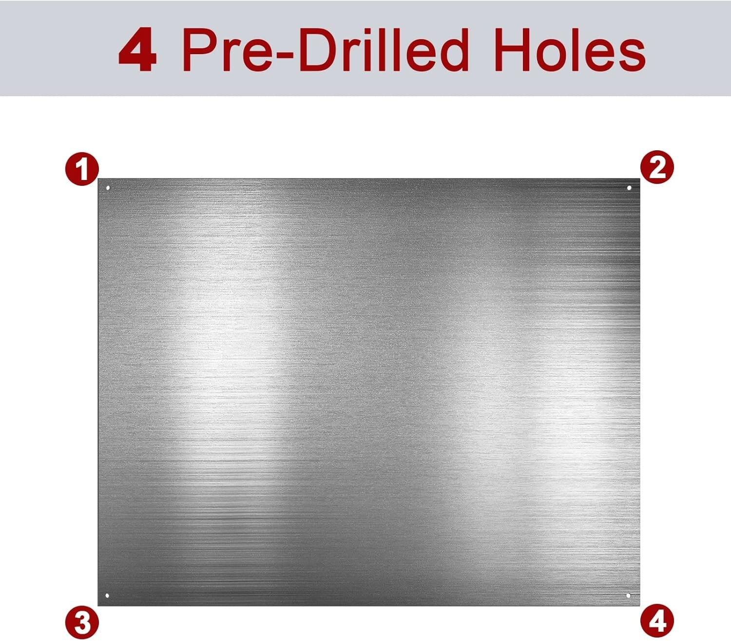 Durable 24 x 30 Inch Kitchen Backsplash with Pre-Drilled Holes and Screws