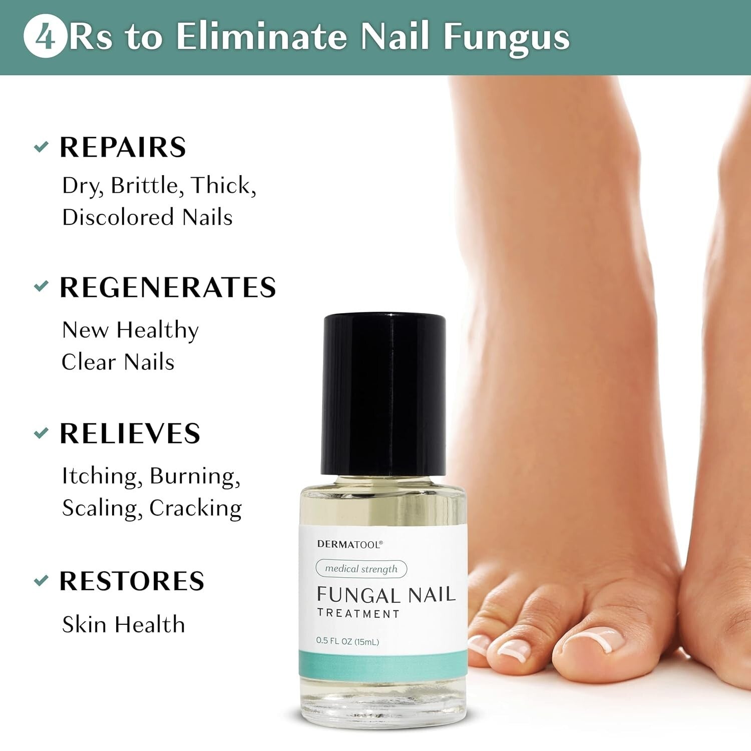 Extra Strength Antifungal Toenail Treatment - Fast-Acting Nail Repair Liquid