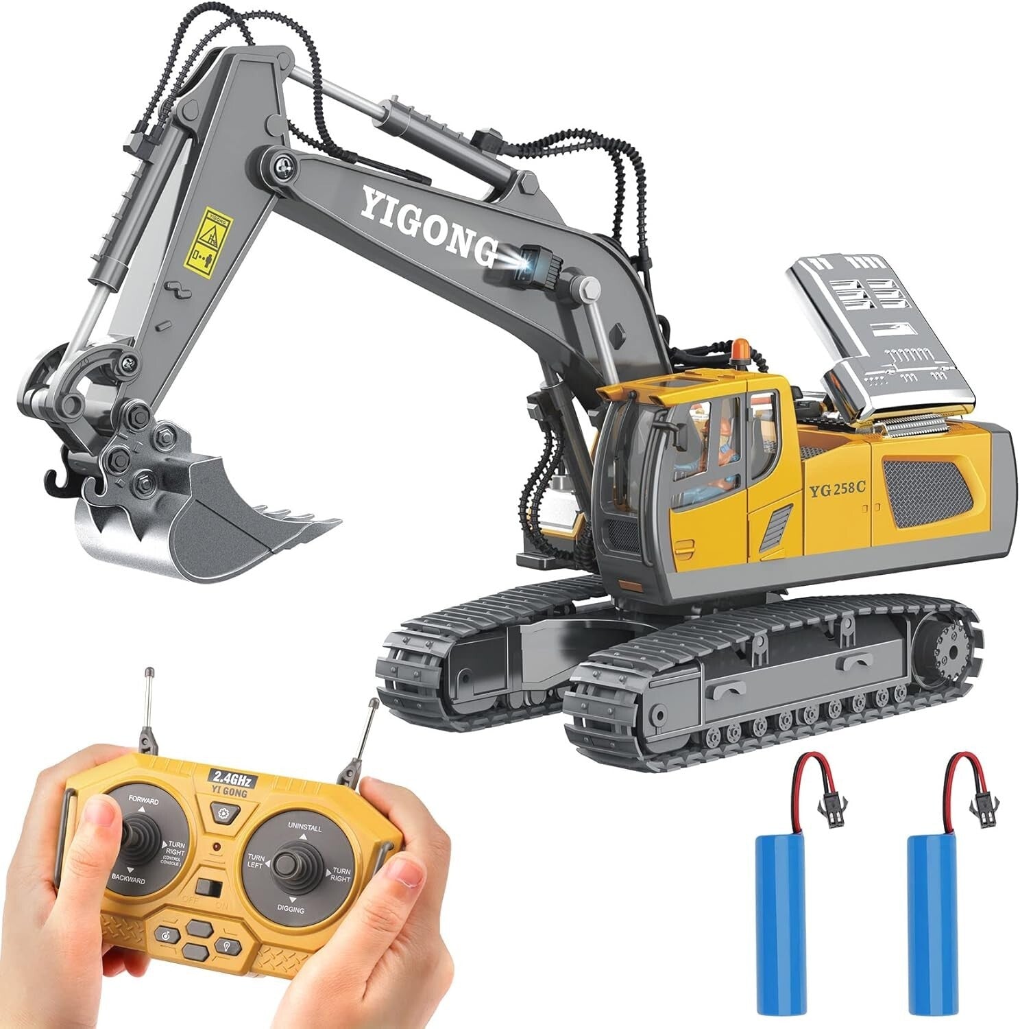 Durable Remote Control Excavator Toy for Kids - Perfect Gift for Young Builders