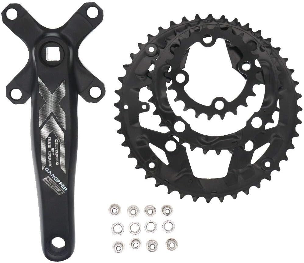 Alloy 6061 MTB Crankset | 9-Speed 22/32/44T, 170mm Crank Arm for Durable Rides