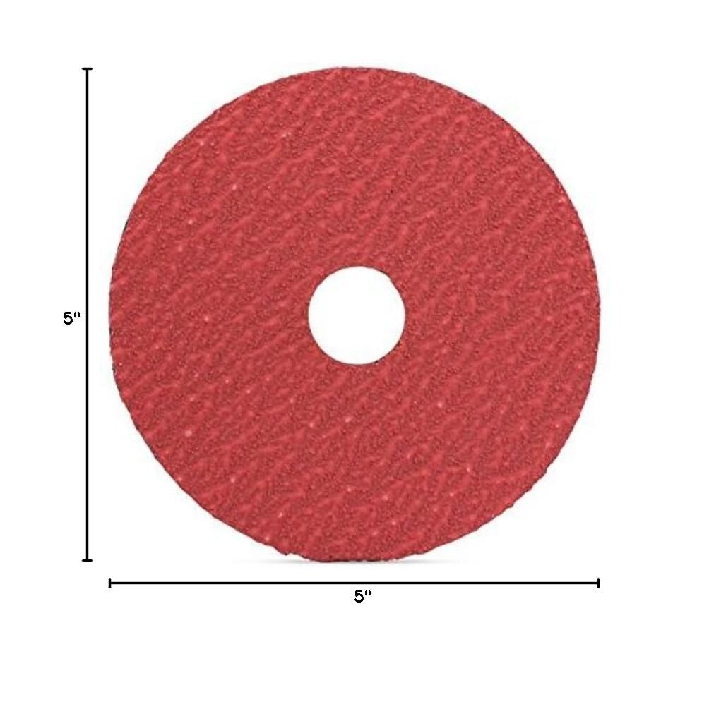 Ceramic 60 Grit Grinding & Sanding Discs 5” x 7/8” - 25 Pack for Angle Grinders