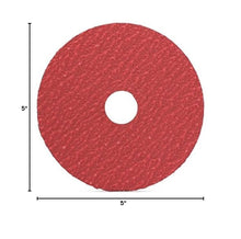 Load image into Gallery viewer, Ceramic 60 Grit Grinding &amp; Sanding Discs 5” x 7/8” - 25 Pack for Angle Grinders