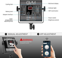 Load image into Gallery viewer, GVM 2 Pack Bi-Color LED Video Lighting Kit - APP Control &amp; 10%-100% Brightness