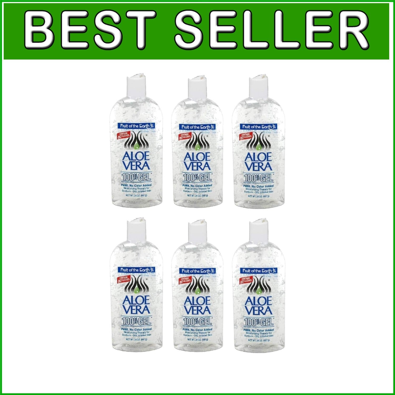 Healing Aloe Vera Gel 24oz Pump (6-Pack) - Nourishing Skin Care Solution