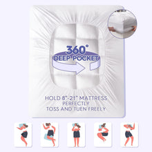 Load image into Gallery viewer, Quilted Full Mattress Pad with Extra Thick Pocket Design for Ultimate Support
