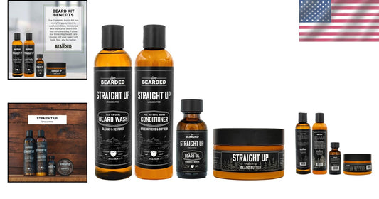 Luxurious 4-Step Beard Grooming Set - Moisturizer, Oil, and Butter Included