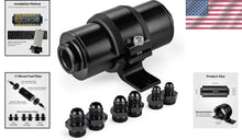 Load image into Gallery viewer, Universal 10 Micron Fuel Filter with AN Adapters &amp; Adjustable Bracket Clamp
