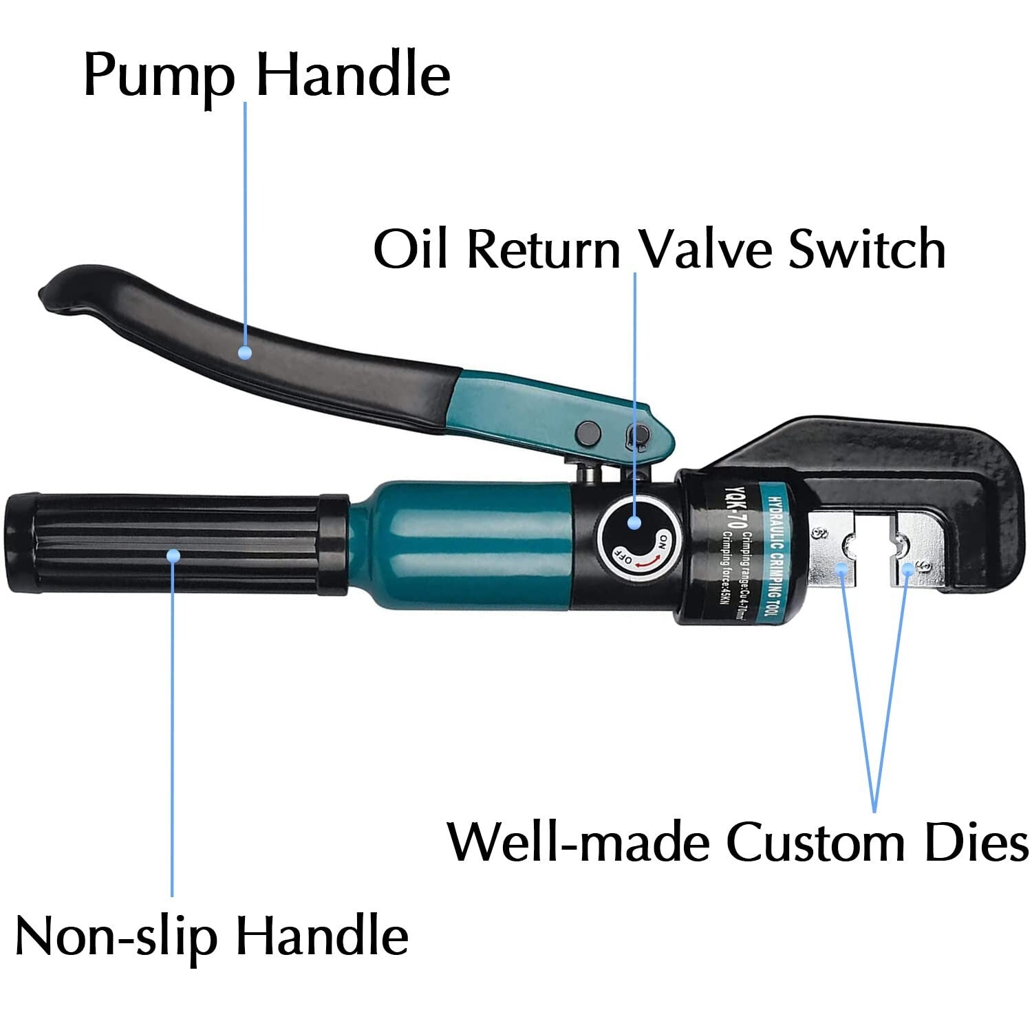 Durable Hydraulic Crimping Tool with Ergonomic Grip - Perfect for Cable Railing