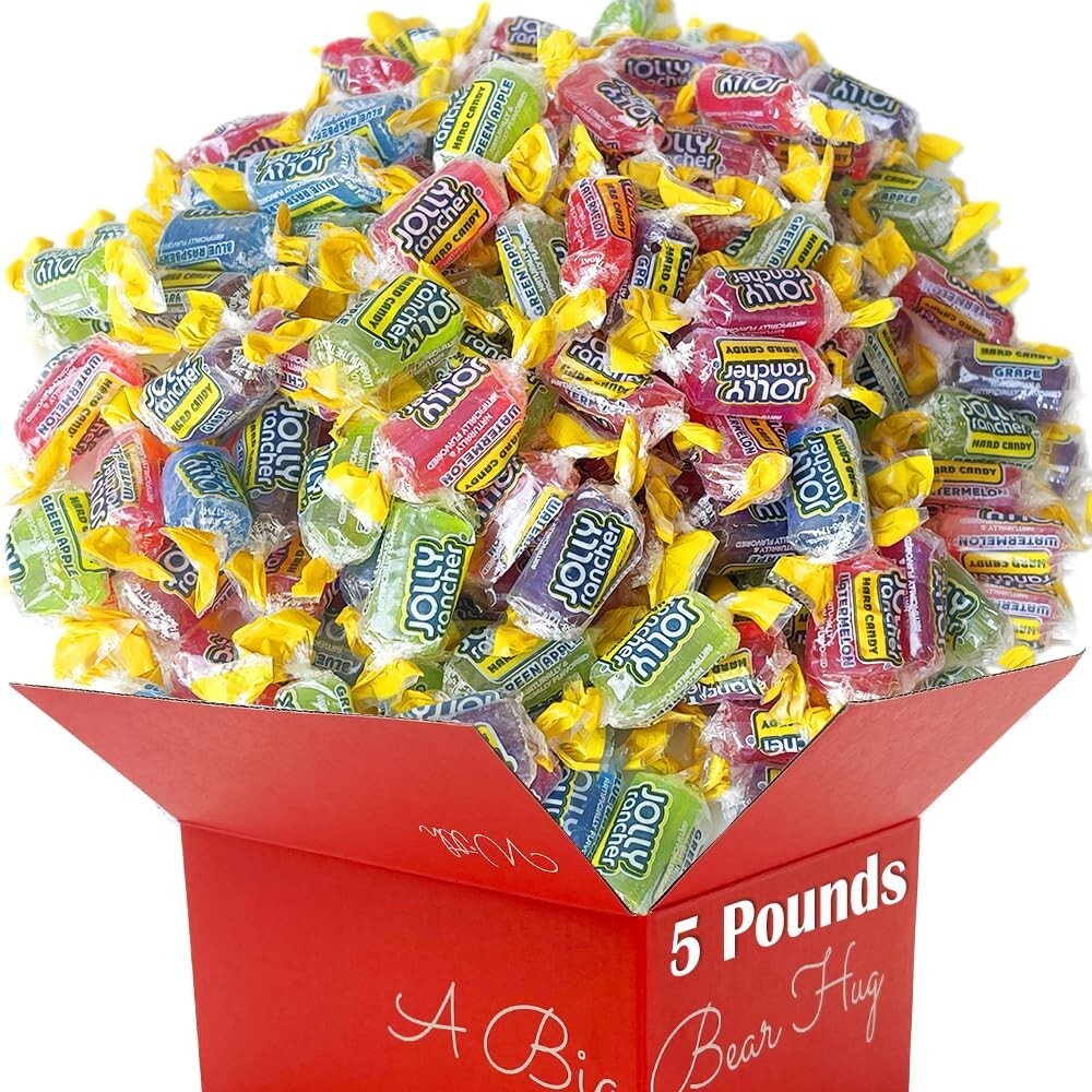 Assorted Jolly Rancher Hard Candy - Blue Raspberry, Cherry & More - 5 Lbs