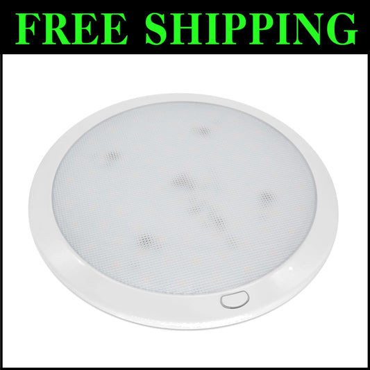 8.5'' Low Profile Ceiling Light with Dimmable Blue & White - Ideal for Boats