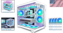 Load image into Gallery viewer, Mid Tower ATX PC Case with 6 ARGB Fans - 270° Tempered Glass Design