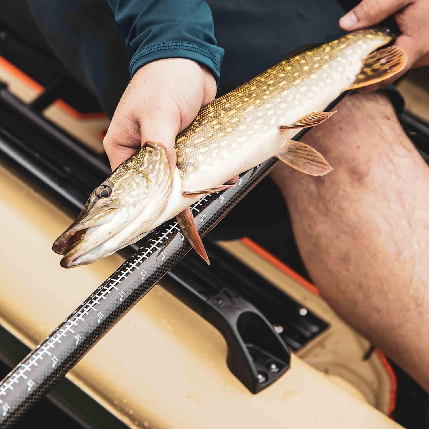 Adjustable Fiberglass Kayak Paddle with Retractable Hook - Perfect for Fishing