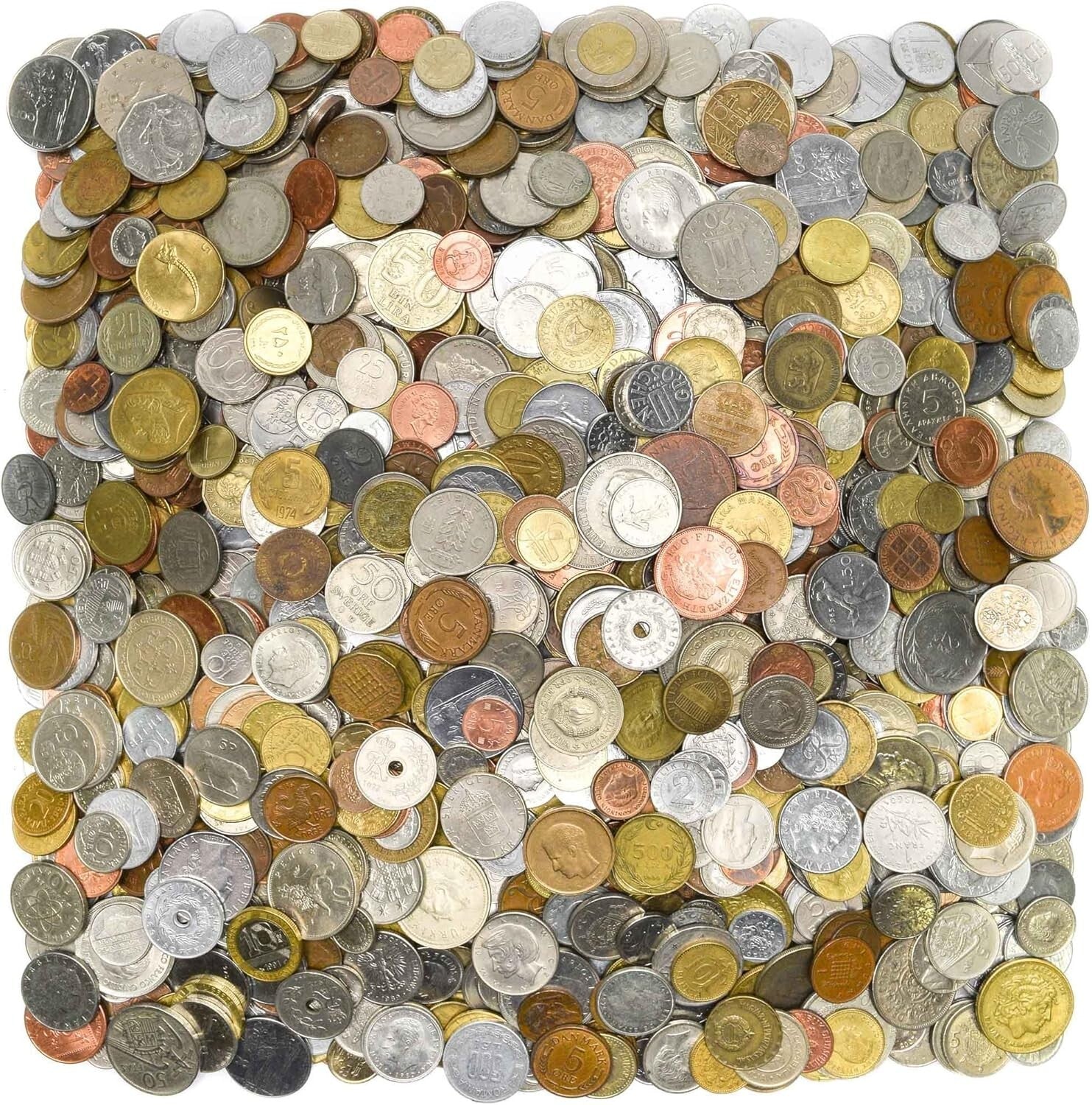 Rare 2lb Collection of Circulated Foreign Coins - A Small Investment in History