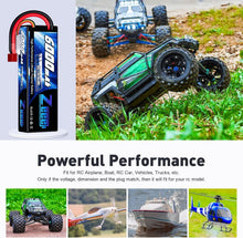 Load image into Gallery viewer, High Performance 2S Lipo Battery 6000mAh/80C for RC Helicopters and Boats