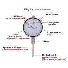 Load image into Gallery viewer, Adjustable Dial Indicator 0-1" with Magnetic Holder - Ideal for Precision Work