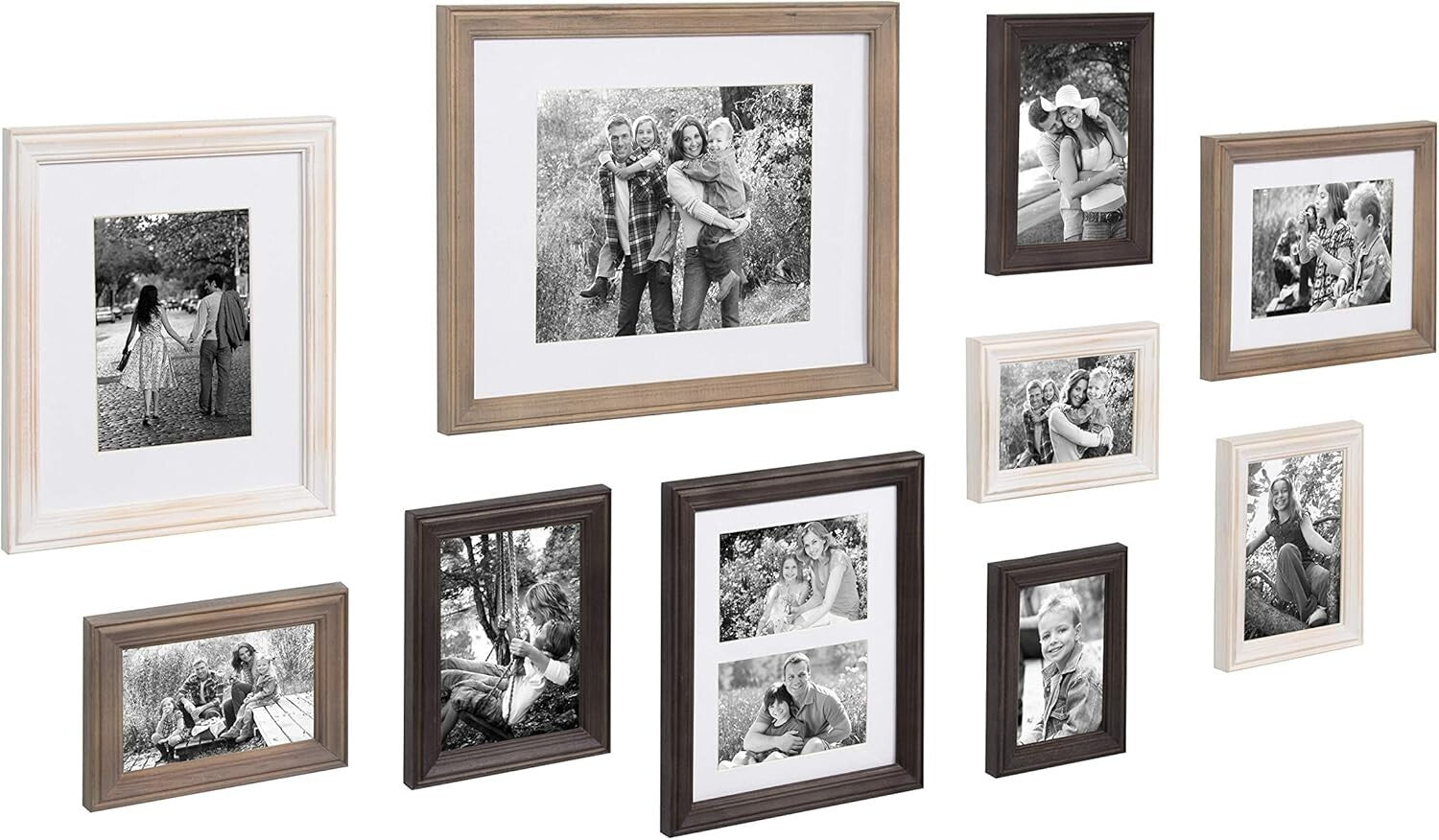 Versatile 10-Piece Bordeaux Wall Frame Set - Easy Mounting and Custom Layouts
