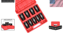 Load image into Gallery viewer, Professional 1/2-Inch Drive Deep Impact Socket Set - 9pcs, 29mm to 38mm Size