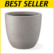 Load image into Gallery viewer, Large Stylish 18" Concrete Planter with Drainage - Perfect for Home &amp; Garden