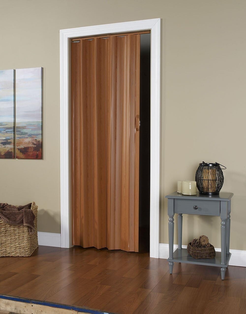 Functional and Attractive Via Accordion Door, 24-36 x 80 Inches - Easy Assembly