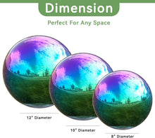 Load image into Gallery viewer, Vibrant 12" Stainless Steel Gazing Globe - Perfect for Modern Garden Design