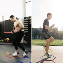 Load image into Gallery viewer, Hexagon Speed Rings for Agility and Balance Training - 12 Durable Plastic Rings