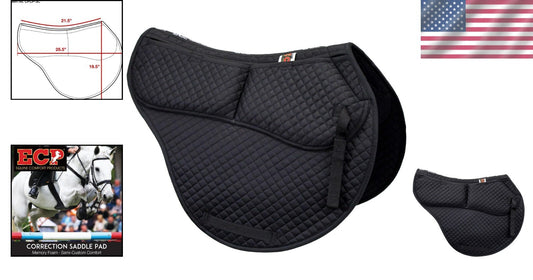 All-Purpose Memory Foam Saddle Pad with Contoured Design - 22” Spine, 19.5” Drop