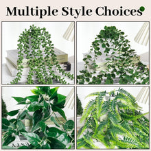 Load image into Gallery viewer, 8Pc Artificial Hanging Plants with White Pots - Perfect for Modern Boho Spaces