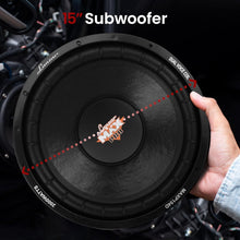 Load image into Gallery viewer, High-Performance 15" Car Subwoofer - Black Non-Pressed Cone &amp; Remote Control