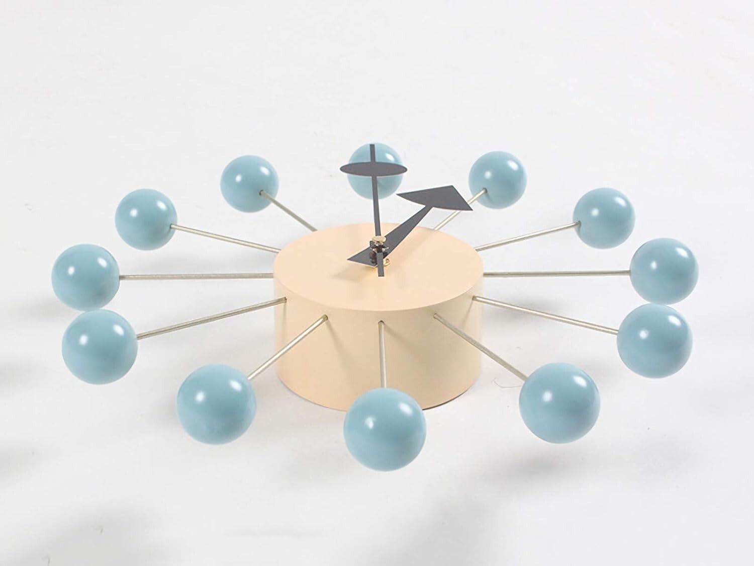 Stylish Ball Clock in Blue - Modern Non-Ticking Wall Clock for Home & Office