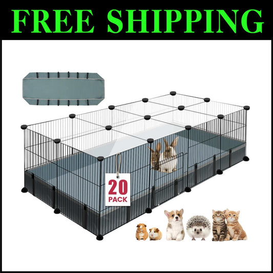 Multi-Purpose 20-Panels C&C Cage for Small Animals - Easy Viewing and Access
