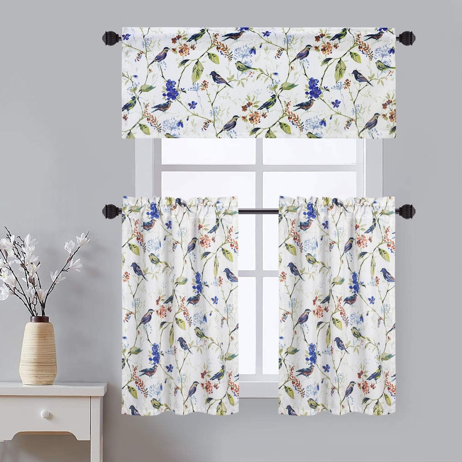 Versatile Farmhouse Valance & Curtain Tiers - Window Decor for Kitchen and More