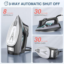 Load image into Gallery viewer, Compact 1700W Anti-Drip Steam Iron with Self-Cleaning &amp; Adjustable Steam Modes