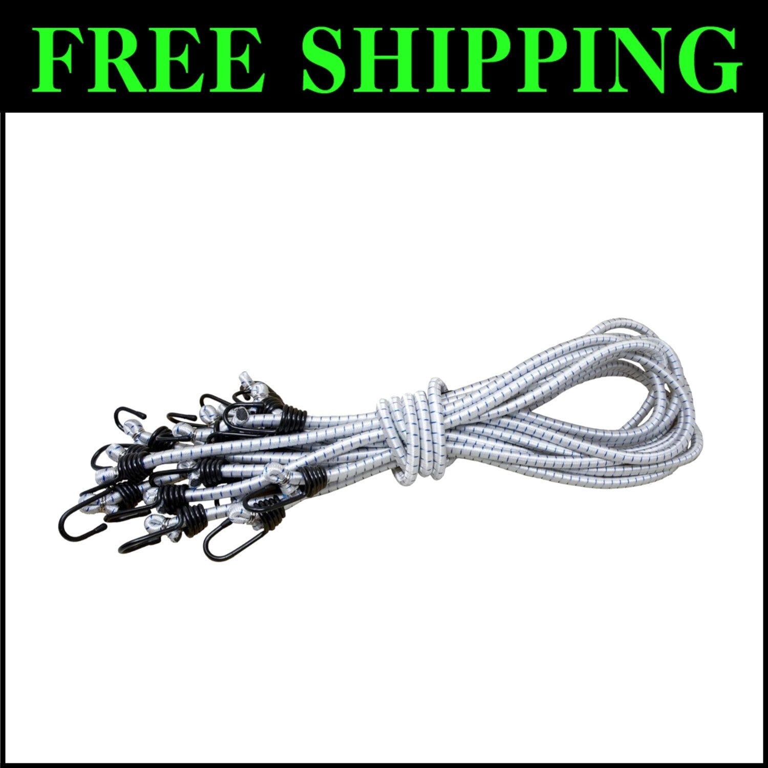10-Pack 72-Inch Heavy Duty Bungee Cords - Ideal for Indoor & Outdoor Use