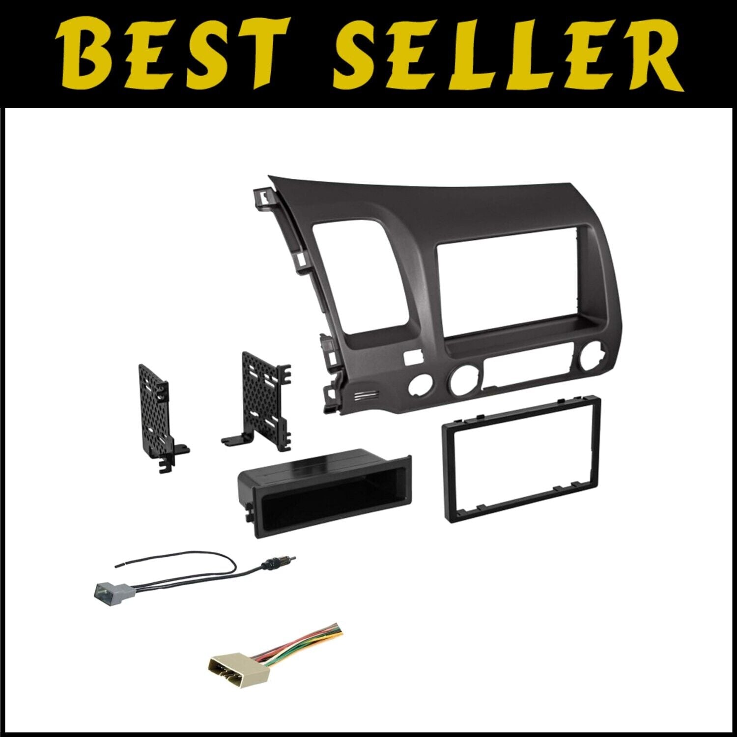 Complete Dash Kit for 2006-2011 Civic: Double DIN with Antenna Adapter & Harness