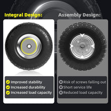 Load image into Gallery viewer, Durable 10 Inch Flat Free Tires for Hand Trucks - 4 Pack with Double Bearings