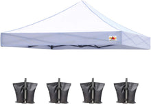 Load image into Gallery viewer, Premium 10'x10' Waterproof Canopy Replacement with UV Protection - White Fabric