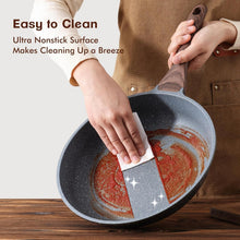 Load image into Gallery viewer, Induction Compatible Granite Nonstick Skillets - Chef's Frying Pan Set, 8" &amp; 11"